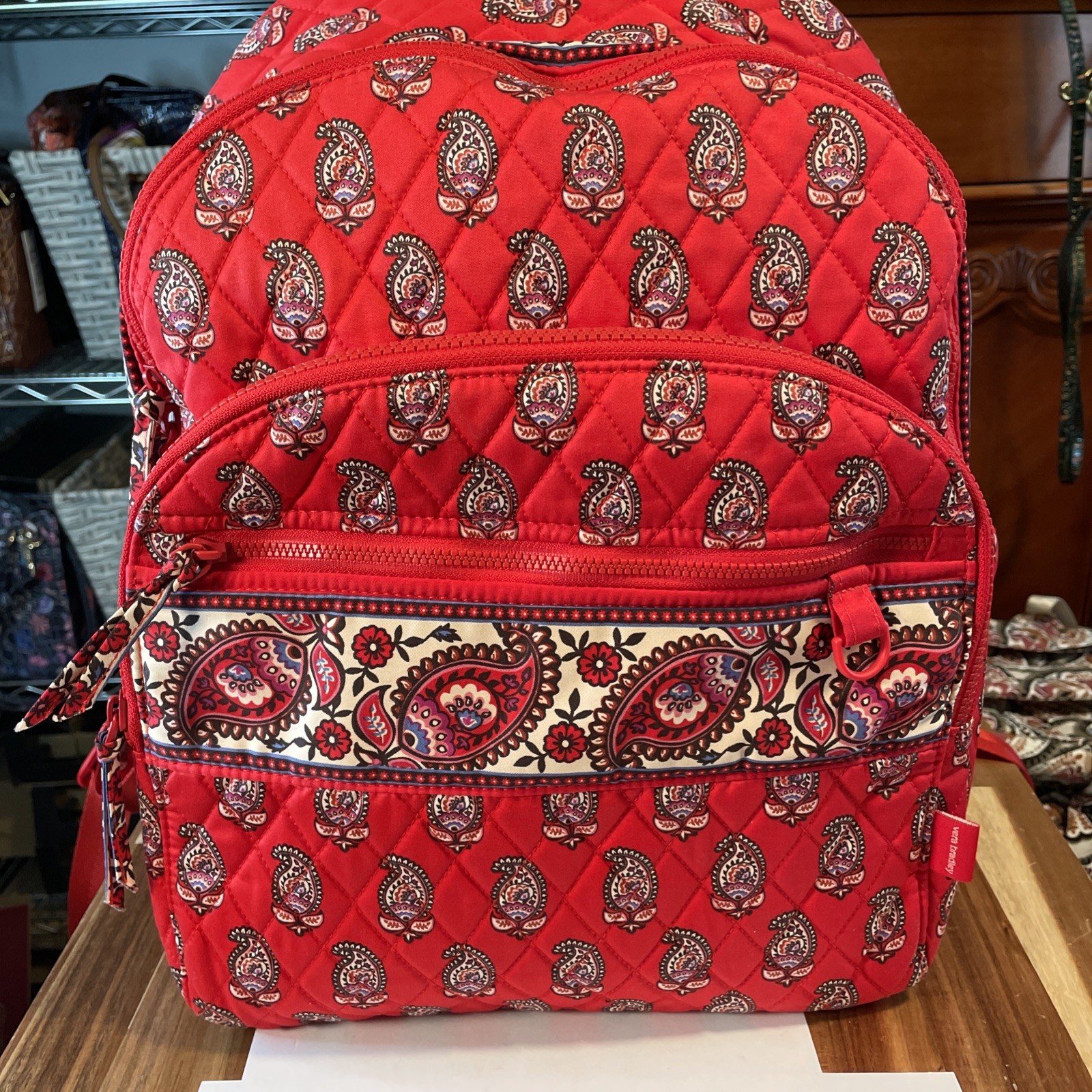 NWT VERA BRADLEY Bancroft Backpack, Flowering Paisley Goji B