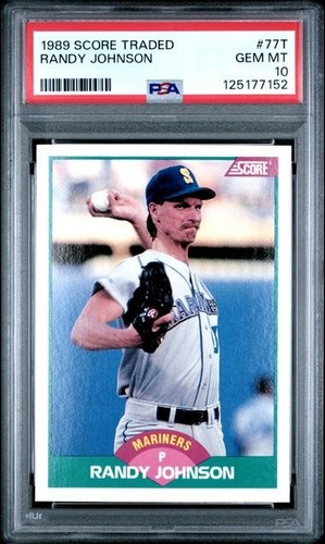 1989 SCORE TRADED #77T RANDY JOHNSON RC ROOKIE PSA 10 GEM MINT 💎💎💎