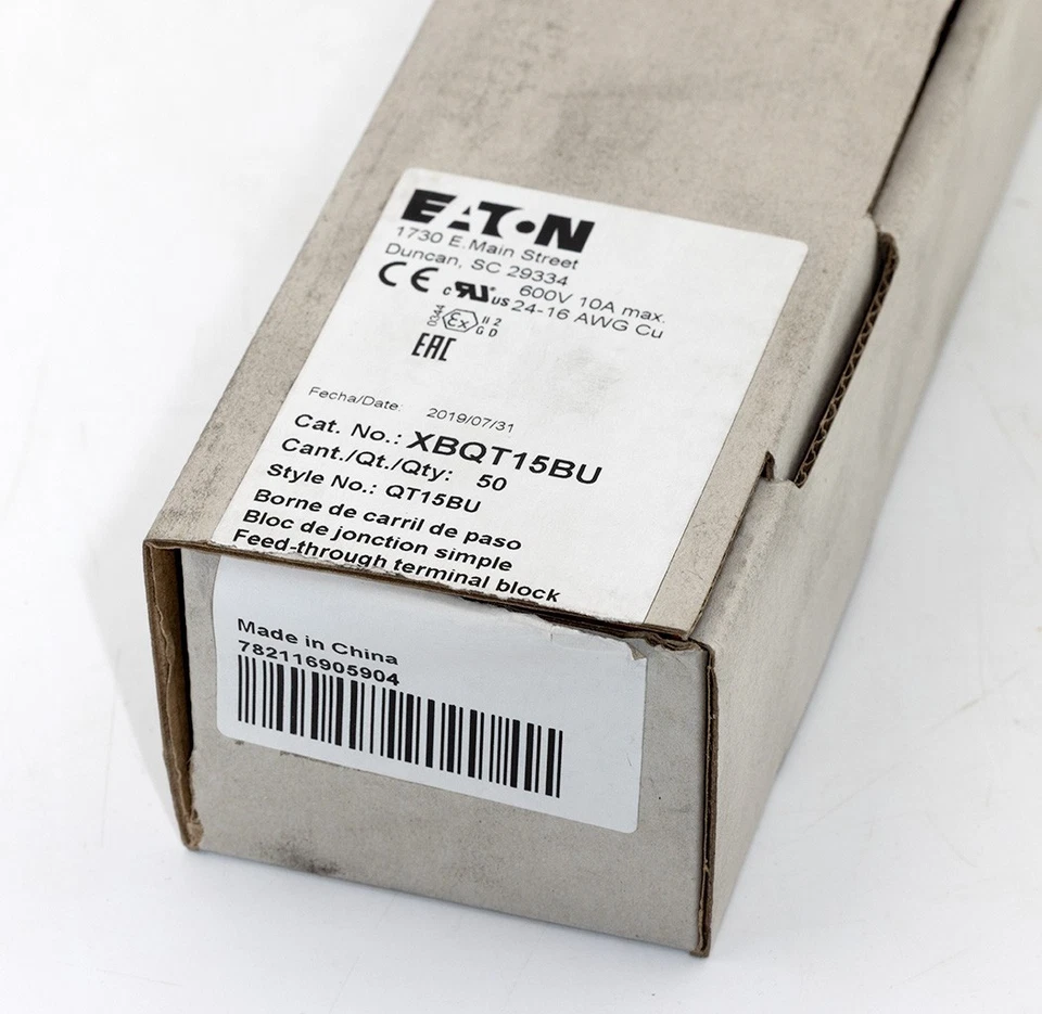 Eaton XBQT15BU Knife Disconnect Terminal Block Style QT 1,5-MT 24-16 AWG Box/50 - Image 4 of 4