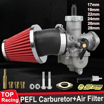PE Flange Carburetor Elbow Filter 2T 4T Motorcycle 17-28mm Carb Jets For Honda