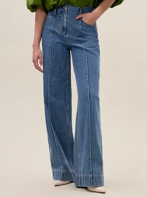 Rebecca Taylor Dax Wash Denim Pants Jeans Blue Size 4 $295 NEW
