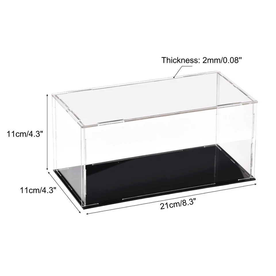 1 Pack Acrylic Display Case Box Transparent Dustproof Showcase 7.9x3.9x3.9 Inch Foto 2 de 4