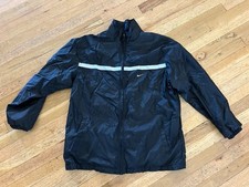 Vintage Nike Black Full Zip Track Jacket M White Swoosh