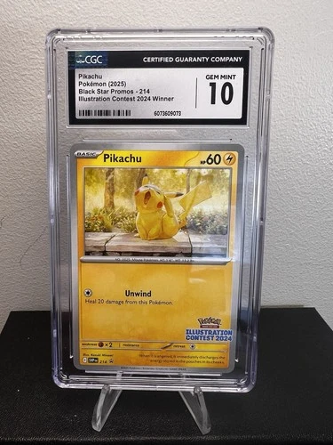 Pokemon Pikachu #214 Illustration Contest Winner BSP 2024 - CGC 10 Gem Mint