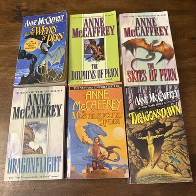 Anne McCaffrey Book Lot of  6  5 are pern Titles & 1 More Paperback