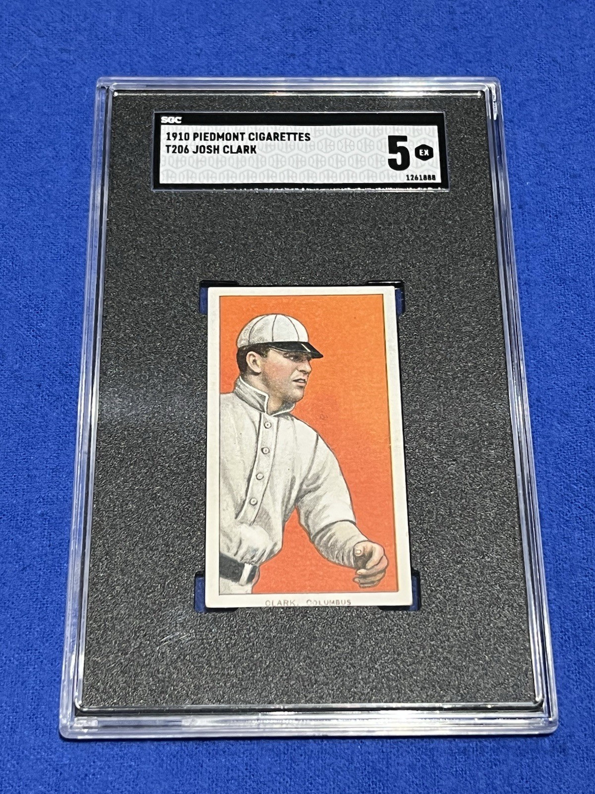 1909-11 T206 Josh Clark Graded Tobacco Baseball Card SGC 5 Columbus