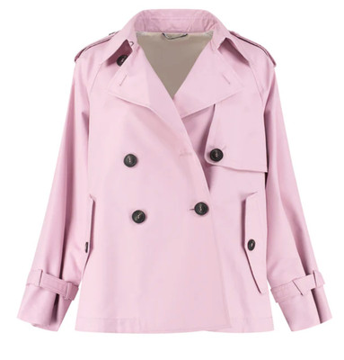 Weekend Max Mara Falange Cotton Trench Coat, Pink, size US 4