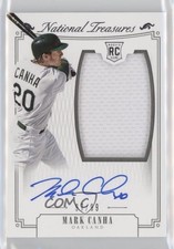 2015 Panini National Treasures 97/99 Mark Canha #218 Auto f2s