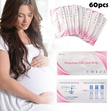 60pcs LH Preparation Pregnancy Ovulation Test Strips Kit. ,. Fertility L5W3
