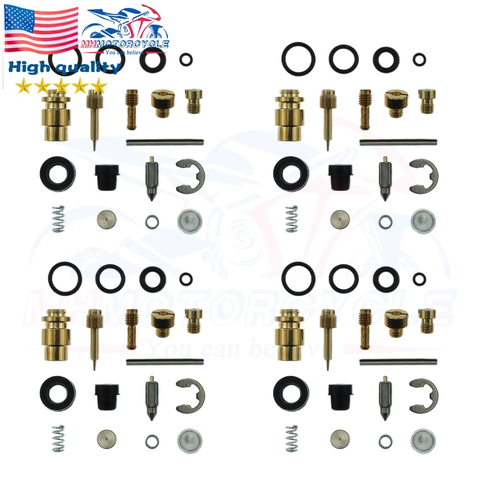 4PCS For Suzuki GS750 80-83 GS750E GS750L Carb Repair Kit Rebuild SET Float Foto 3 de 4