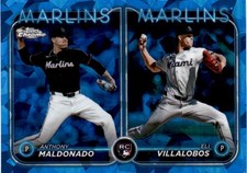 2024 Topps Chrome Update Sapphire #USCS305 Eli Villalobos / Anthony Maldonado
