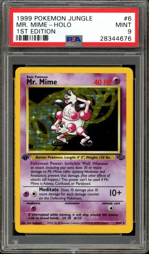 Mr. Mime (1st Edition) graded PSA 9 for sale on eBay