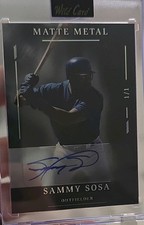 Wild Card Matte Metal Sammy Sosa Autograph 1/1 Baseball Trading Card