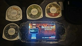 MOD PSP PlayStation Portable Black Console w/ Charger & MSD ADAPTER +MORE