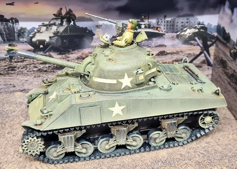 U.S Sherman M4 A3 (75) VVSS FOV 1/32 Forces Of Valor Diecast Scale Model Tank - Image 4 of 4