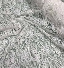 Scalloped Floral Lace Fabric 44" Wide, Apparel  Decor