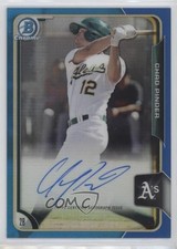 2015 Bowman Chrome Prospects Blue Refractor /150 Chad Pinder #BCAP-CP Auto 0c6