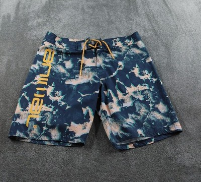 Animal Shorts Herren W36 blau türkis Board Spellout Surf Badehose Strand Sommer