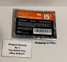Magicfly Pack of 15 Magnetic Picture Frame with 5 x 7 inch - 15 pack, Black