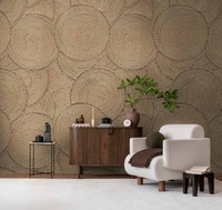 Fototapete Vlies Kreise Seil Grafisch Geflecht Beige Braun 79218-1 (6,63€/1Qm)