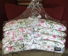 CONCEPTS IN TIME Satin Padded Hangers 10 pack Floral 15 inches NEW