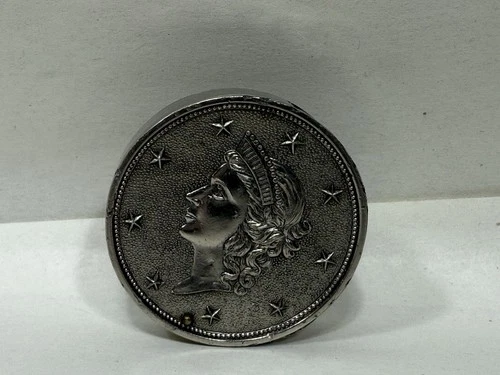 Vintage Lighter With Lady Liberty/Eagle Windsor Coin shaped Novelty Lighter