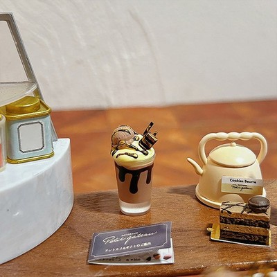 1/12 Dollhouse Mini Hazelnut Cocoa Ice Mocha Drink Model Toy Beverage Ornaments