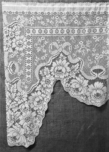 Ainsley White Lace Window Swag Cotton Blend 60" x 46" Livingroom Bedroom - Picture 4 of 4