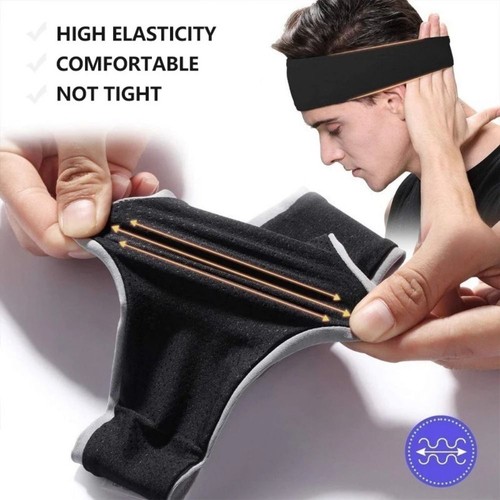 3pcs Moisture-wicking Sweatband Men Sports Headband Stretchy Sweatband - Picture 6 of 10