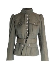 Marc Jacobs Military Jacket In Olive Green Wool Uk6
