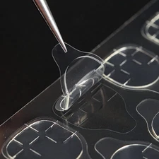 US 10 Sheets Waterproof Jelly Double-Sided Tabs False Nail Tips Glue Sticker