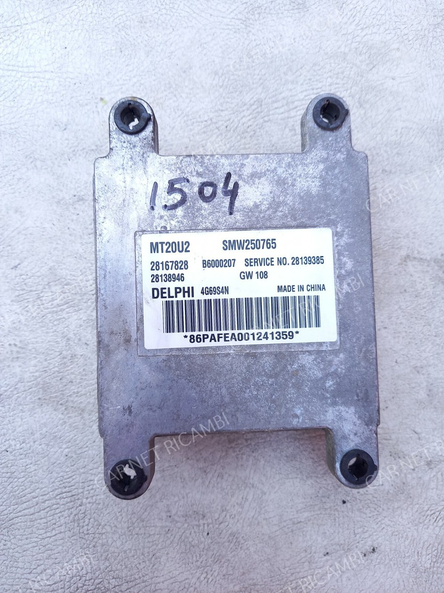 MT20U2 SMW250765 DELPHI 4G69S4N 28139385 CENTRALINA MOTORE