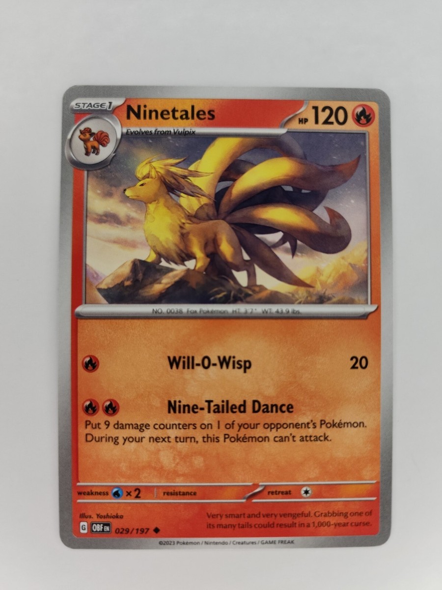 Ninetales 29/197 Pokémon TGC Obsidian Flames | eBay