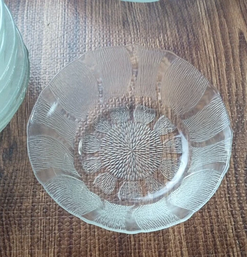 Indonesia Clear Glass Salad Soup Cereal Bowl 6 3/4 set of 7