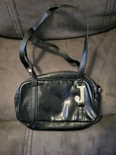 Black Leather "J" Women's Handbag Purse