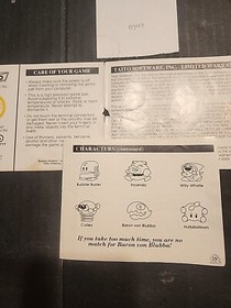 Bubble Bobble - Nes Manual Only