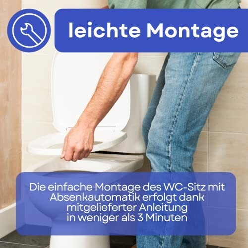 Toilettensitz kompatibel mit Duravit D-Code, Duroplast, WC-Sitz - Weiß - Bild 11 von 12