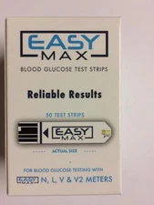 EASYMax Blood Glucose 50 Test Strips  Exp:  06/07/2027