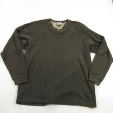 Columbia Sweater Mens Large Long Sleeve Pullover Sweatshirt Gray V Neck