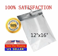 200 12x16 WHITE POLY MAILERS ENVELOPES BAGS 12" x 16"- ST ShipMailers