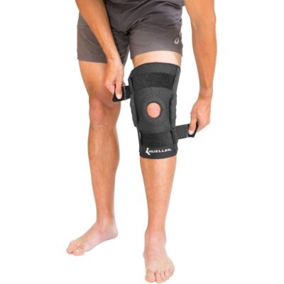SM Mueller Hinged Wraparound Knee Brace, Black, Medium/Large