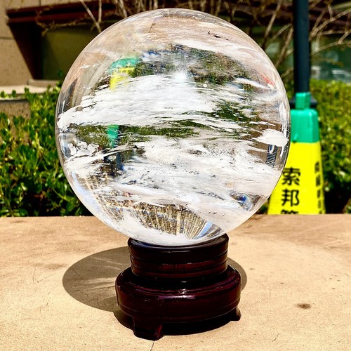 9.75LB Clear melting Quartz sphere Quartz White Crystal ball Healing - 第 10/14 張圖片