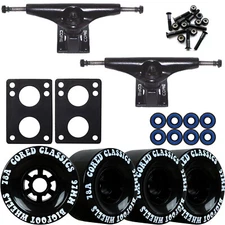 Core 7.0 Black Longboard Trucks Wheels Package Bigfoot 97mm Cored Classics Black