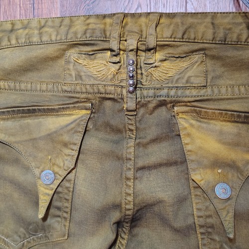 Robin’s Jeans SP5519 Dusty Yellow Long Flap Shorts Gr. 44 Made in USA - Bild 9 von 9