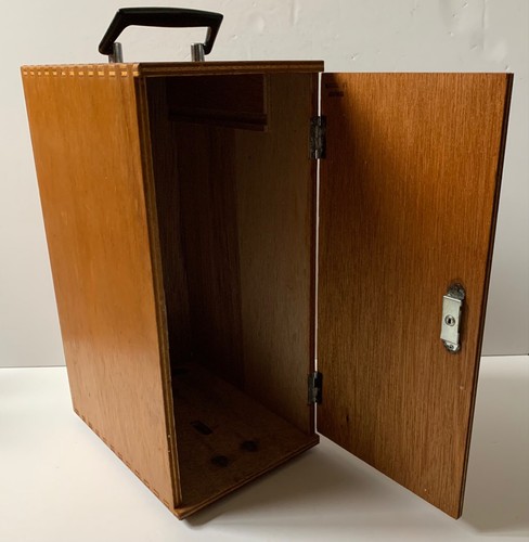 VINTAGE INDUSTRIAL WOODEN BOX 1950S LOCKABLE TOOL CASE CHEST MID CENTURY STORAGE - Picture 16 of 23