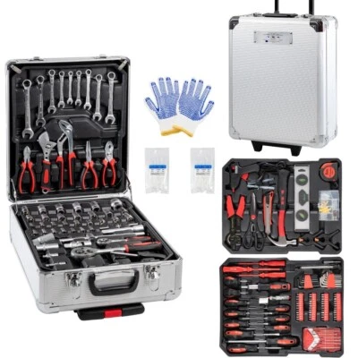 AMC VALIGIA CASSETTA ATTREZZI DA LAVORO KIT UTENSILI 849 PEZZI COMPLETA DI TROLLEY