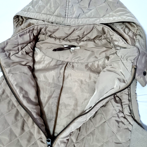 Regatta Hoodie Puffer Vest Jacket Women Size 12 Sleeveless Brown Full Zip - Picture 9 of 24