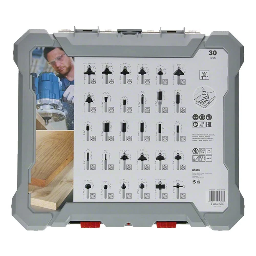 Genuine Bosch Professional 2607017476 30 Piece Set Router Bit Set for Wood