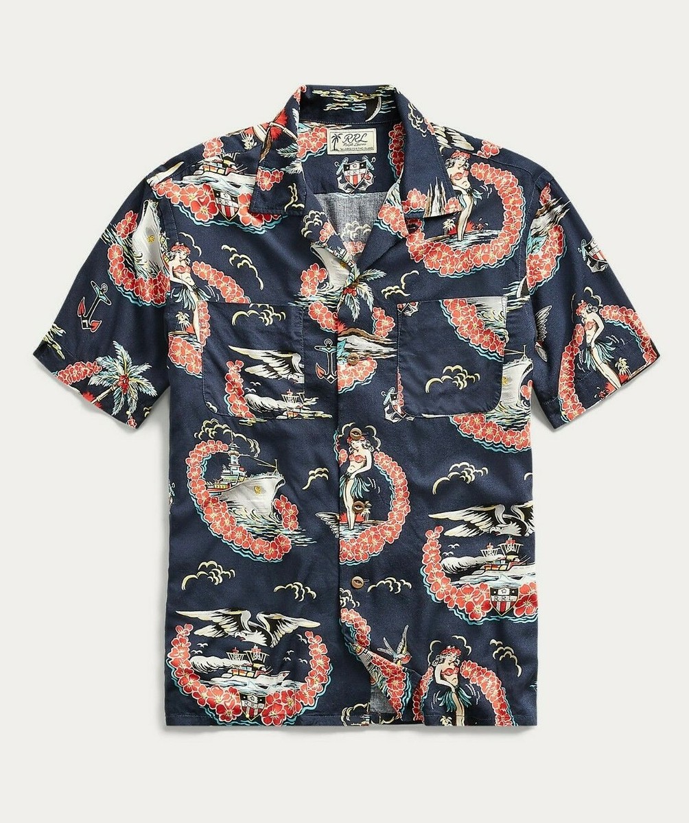 トップス RRL HAWAIIAN SHIRT RRL USN Aloha Hawaii Shirt S | eBay