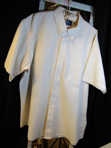 Camisa de vestir ajustada con cuello abotonado sin arrugas Stafford para hombre (300-53) - Imagen 2 de 9
